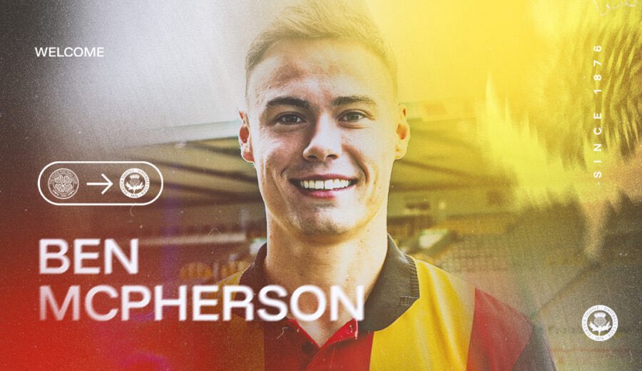 Ben McPherson joins on a season-long loan from Celtic as reported on Friday. 

Best of Luck Ben 🇧🇪
And welcome to Thistle