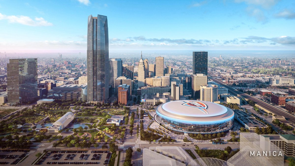 OKCTalk.com (@okctalk) on Twitter photo To make way for the new $1 billion arena, demolition continues at the site of the old Myriad/Cox Center. <a href="/okcthunder/">OKC THUNDER</a>
The plan is for the new arena to be complete in the summer of 2028, with Thunder playing there beginning in the 2028-2029 season. To make way for the new $1 billion arena, demolition continues at the site of the old Myriad/Cox Center. <a href="/okcthunder/">OKC THUNDER</a>
The plan is for the new arena to be complete in the summer of 2028, with Thunder playing there beginning in the 2028-2029 season.