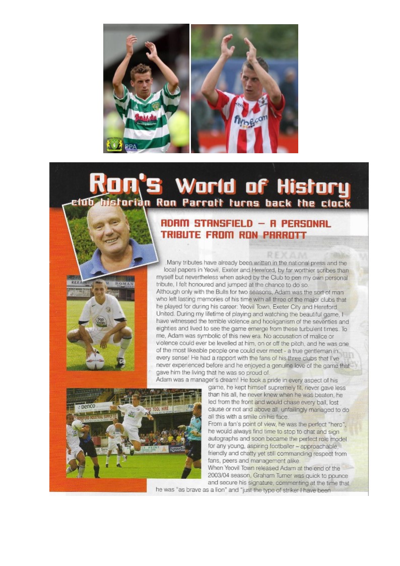 The Devon & Exeter Past Football Teams (Facebook) (@exwickclive) on Twitter photo Remembering today former <a href="/OfficialECFC/">Exeter City FC</a> Legend ADAM STANSFIELD who lost his brave battle with cancer aged 31. Youngster Adam played <a href="/tivertontownfc/">Tiverton Town FC</a> <a href="/CullyRangers_FC/">Cullompton Rangers FC</a> <a href="/ElmoreFC/">Elmore FC</a> b4 pro career with <a href="/YTFC/">Yeovil Town FC</a> <a href="/HerefordFC/">HerefordFC</a> then City.
RIP ADAM ⭐️⭐️⭐️⭐️⭐️ Remembering today former <a href="/OfficialECFC/">Exeter City FC</a> Legend ADAM STANSFIELD who lost his brave battle with cancer aged 31. Youngster Adam played <a href="/tivertontownfc/">Tiverton Town FC</a> <a href="/CullyRangers_FC/">Cullompton Rangers FC</a> <a href="/ElmoreFC/">Elmore FC</a> b4 pro career with <a href="/YTFC/">Yeovil Town FC</a> <a href="/HerefordFC/">HerefordFC</a> then City.
RIP ADAM ⭐️⭐️⭐️⭐️⭐️
