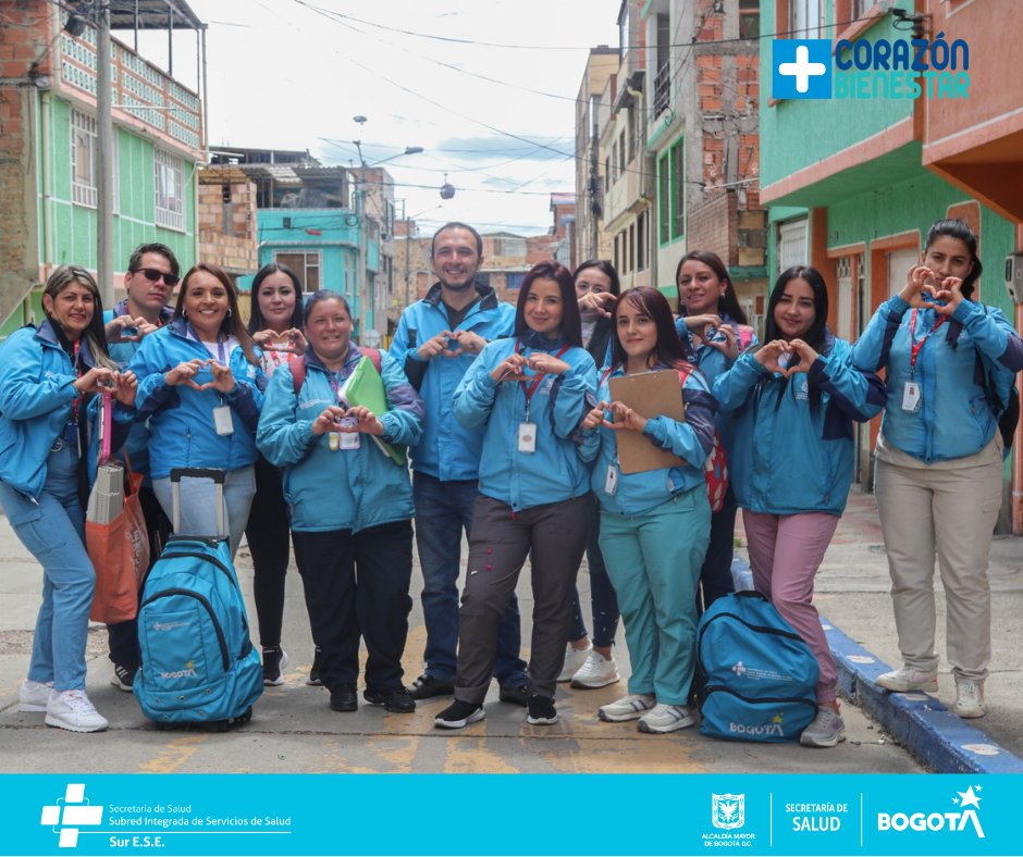 🚶‍♀️💚 Los equipos #MASBienestar de la Subred Sur siguen recorriendo los barrios del sur de #Bogotá 🏡 llevando salud, prevención y cuidado directamente a los hogares 👩‍⚕️👨‍⚕️. ¡Estamos cada vez más cerca de ti y tu familia! 🤝💙