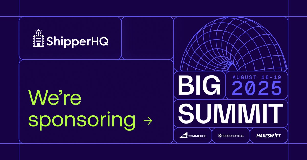 ShipperHQ (@shipperhq) on Twitter photo Weβre officially two weeks out from one BIG event. π
#BigSummit brings together the boldest voices in experience-driven ecommerce, and the ShipperHQ team will be right in the middle of it. π₯
Catch us in Austin with <a href="/BigCommerce/">BigCommerce</a> talking shipping strategy + high-converting Weβre officially two weeks out from one BIG event. π
#BigSummit brings together the boldest voices in experience-driven ecommerce, and the ShipperHQ team will be right in the middle of it. π₯
Catch us in Austin with <a href="/BigCommerce/">BigCommerce</a> talking shipping strategy + high-converting