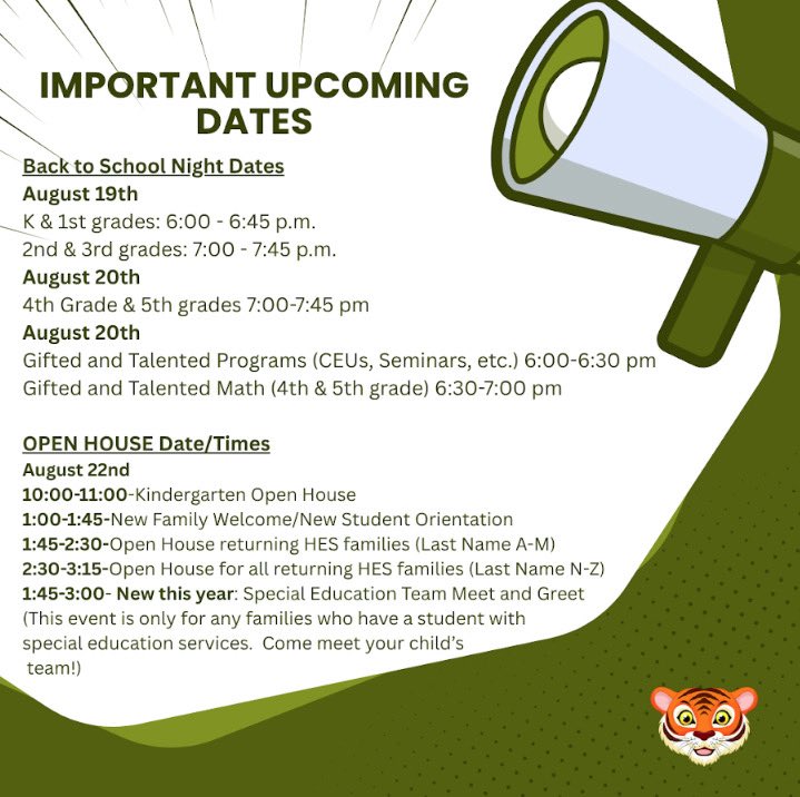 Save these important upcoming dates!