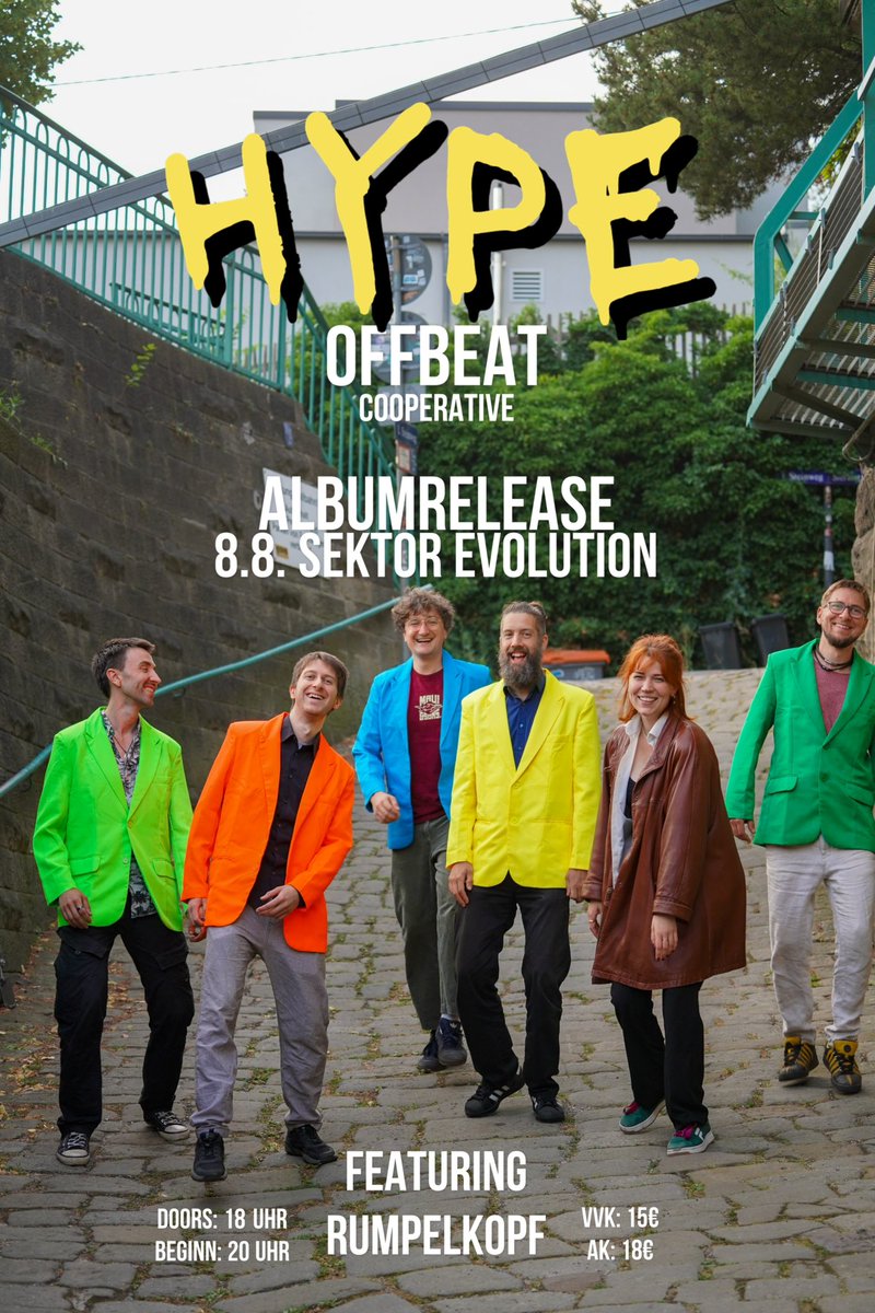 Wir spielen diesen Freitag, 08.08.2025, im Sektor in #Dresden. Mit dabei sind Ju von Dölzschen, Adrian Artmann und Rumpelkopf. Was für ein Konzertabend! 
Tickets gibt’s jetzt schon hier: tixforgigs.com/Event/67046