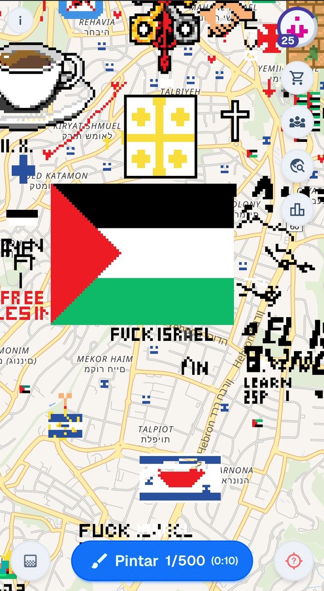 Depois de 3 dias de luta terminámos a bandeira dos palestinos e vencemos os ratos sionistas 🇵🇸