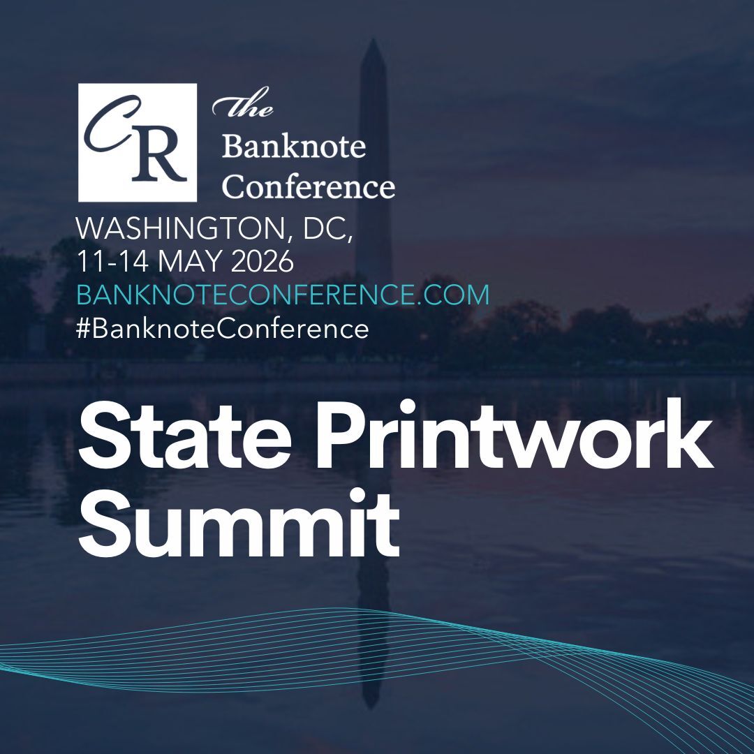 CurrencyResearc's tweet image. 📢 State Printworks reps: Don’t miss the exclusive State Printwork Summit at #BanknoteConference! Explore printing, substrates, automation &amp;amp; more.

Free with conference registration — but seats are limited.
🔗 hubs.li/Q03B8zHv0

#Currency #SecurityPrinting #AntiCounterfeit