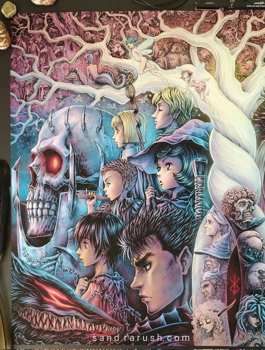 Sandra_S_Rush's tweet photo. My largest so far Berserk fanart Fantasia in full color 🖤🔥
Grab prints here ➡️ https://t.co/lEfQwo4IKY https://t.co/9U3zeNYgQQ