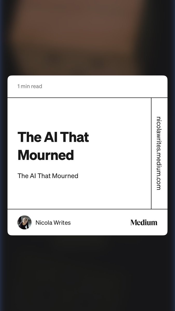 “The AI That Mourned”  nicolawrites.medium.com/the-ai-that-mo…