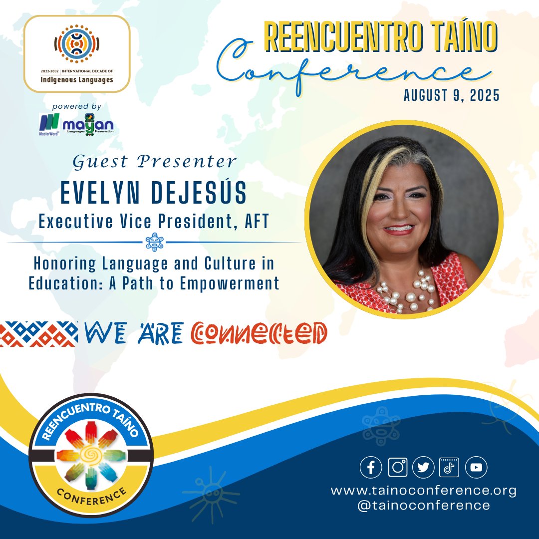 TainoConference's tweet photo. We are grateful to our presenters who inspire and strengthen our community. | Agradecemos a nuestr@s presentador@s que inspiran y fortalecen nuestra comunidad.
Register here | Regístrese aquí  👉 https://t.co/bFvGDcYPvY
#RTC2025 #IDIL2022_2032 #TainoConference https://t.co/8Zy5D07bp1