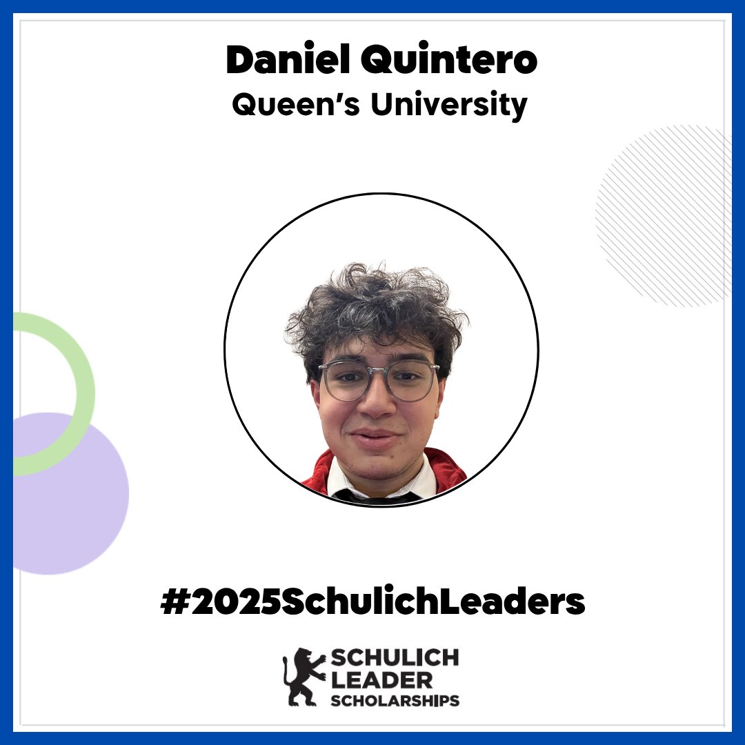Schulich Leaders (@schulichleaders) on Twitter photo Daniel Quintero is an engineering recipient at @QueensU - Welcome to the 2025 class of Schulich Leaders!
schulichleaders.com/scholars/danie…
#2025SchulichLeaders #LeadersGonnaLead #STEM #Science #Technology #Engineering #Math @QueensUAlumni@BrebeufCollege <a href="/TCDSB/">Toronto Catholic District School Board</a> Daniel Quintero is an engineering recipient at @QueensU - Welcome to the 2025 class of Schulich Leaders!
schulichleaders.com/scholars/danie…
#2025SchulichLeaders #LeadersGonnaLead #STEM #Science #Technology #Engineering #Math @QueensUAlumni@BrebeufCollege <a href="/TCDSB/">Toronto Catholic District School Board</a>