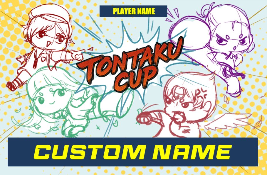 Keon B (@keonbrown) on Twitter photo Hey all, I promised more Tontaku Cup news after EVO and here it is:
For every competitor at Tontaku Cup they will get a custom badge* with their name and team name on it.
Designs courtesy of the fantastic <a href="/BlobmouseFGC/">blobmouse🐁</a>
*design not final Hey all, I promised more Tontaku Cup news after EVO and here it is:
For every competitor at Tontaku Cup they will get a custom badge* with their name and team name on it.
Designs courtesy of the fantastic <a href="/BlobmouseFGC/">blobmouse🐁</a>
*design not final