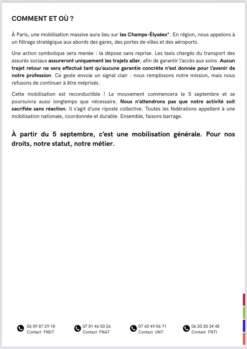 TOUS MOBILISÉS À PARTIR DU 5 SEPTEMBRE 2025 : ILS CACHENT LES CHIFFRES. ILS ENTERRENT LES ENGAGEMENTS.
NE LAISSONS PAS DÉTRUIRE NOTRE PROFESSION !