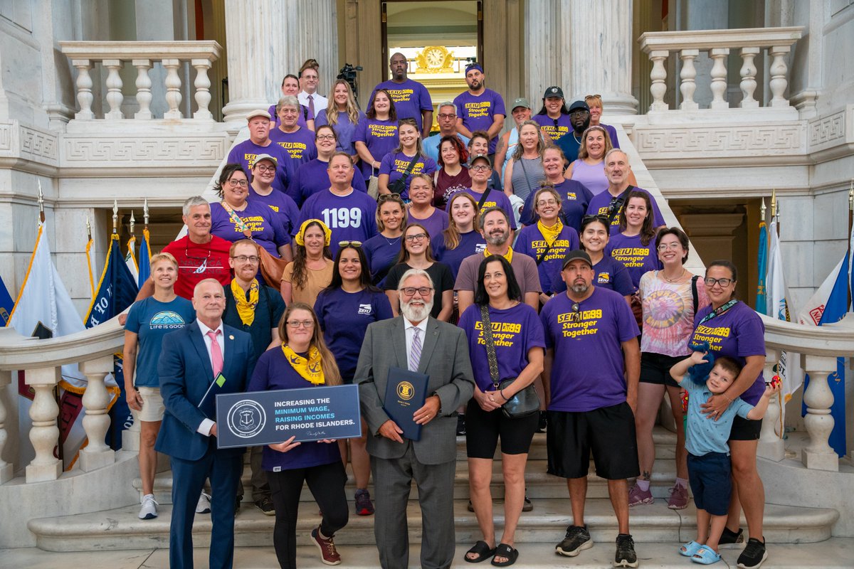 Hard work should be met with fair pay. Today, I invested in working Rhode Islanders by signing Representative Bennett and Senator Burke’s legislation to raise the minimum hourly wage from $15 to $17 over the next two years.