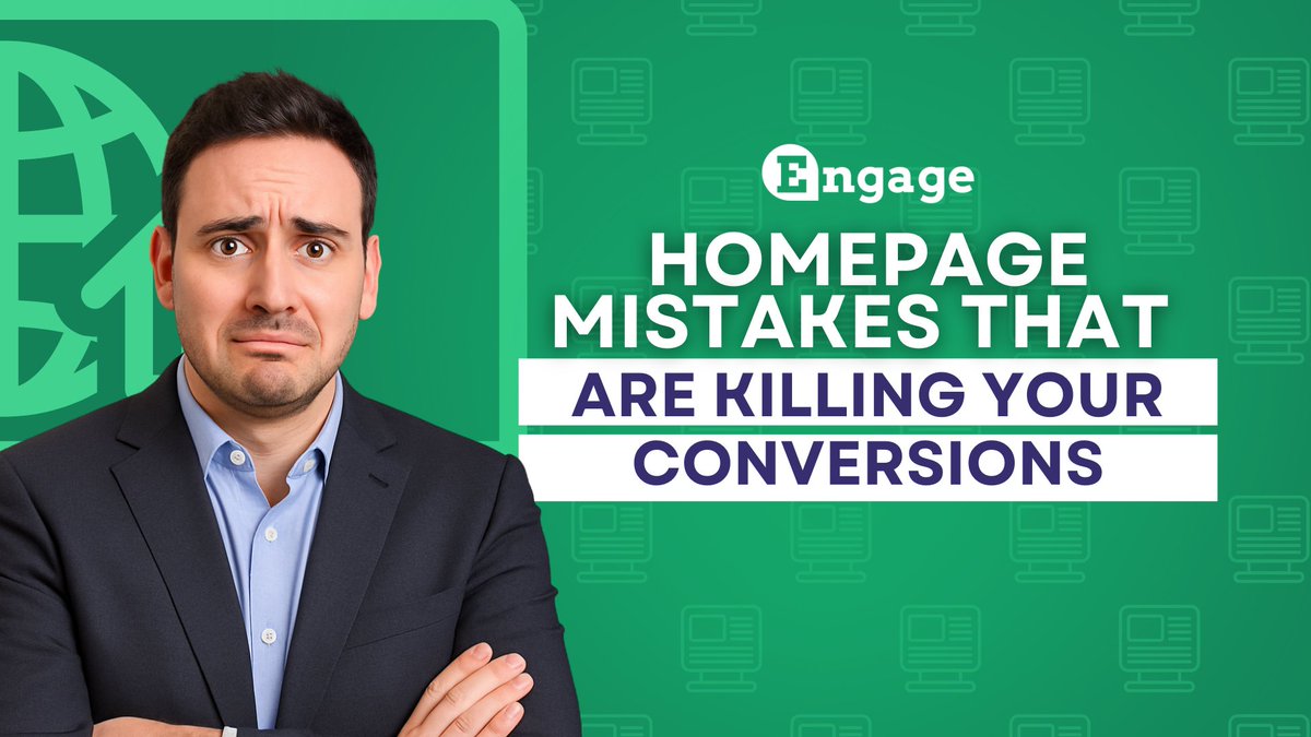 EngageYourBiz's tweet image. Is your service business website getting traffic but no leads? 🧐 Learn the most common homepage mistakes that are killing your conversions and how to fix them fast.

Watch here: youtu.be/zFQX8KwTl74

#HomepageMistakes #WebsiteConversion #SmallBusiness #Marketing