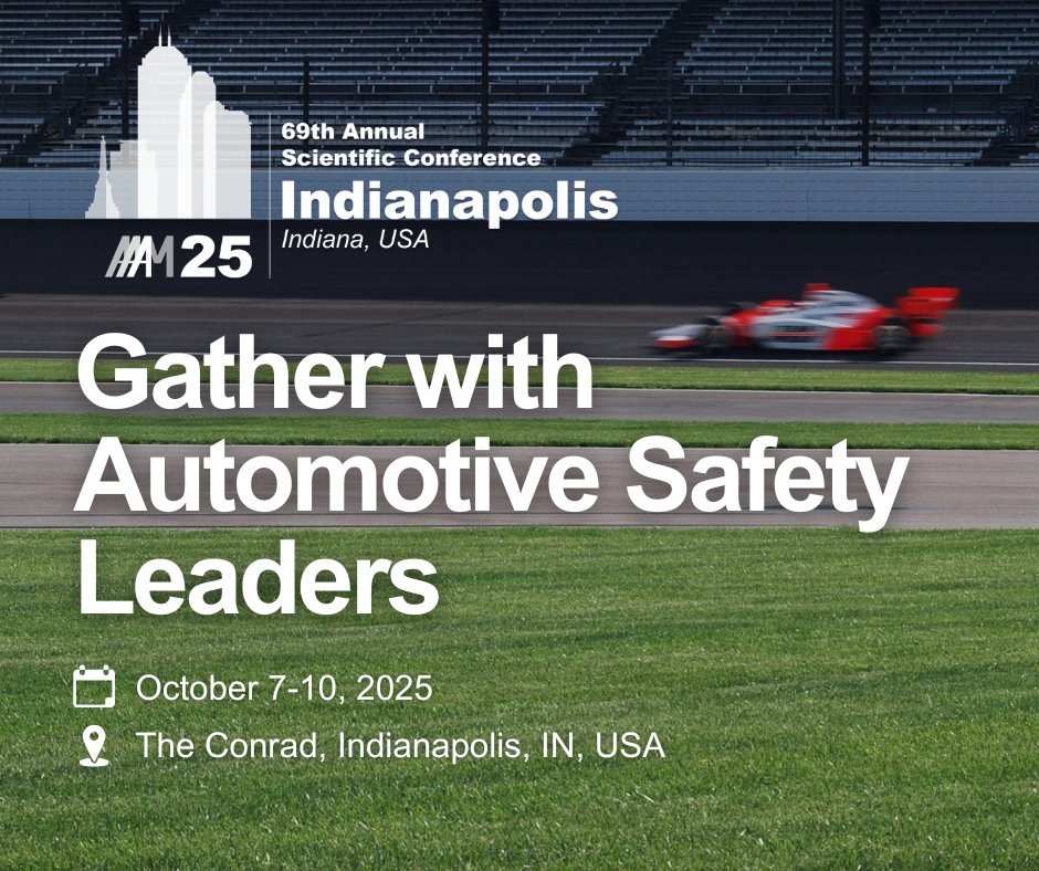 Attend insightful sessions from leaders in automotive safety and trauma research at AAAM's 69th Annual Scientific Conference! 

Join us October 7-10 in Indianapolis, IN, so you don't miss out on exclusive networking opportunities. 

Register now: aaam.org/annual-confere… 

#AAAM25