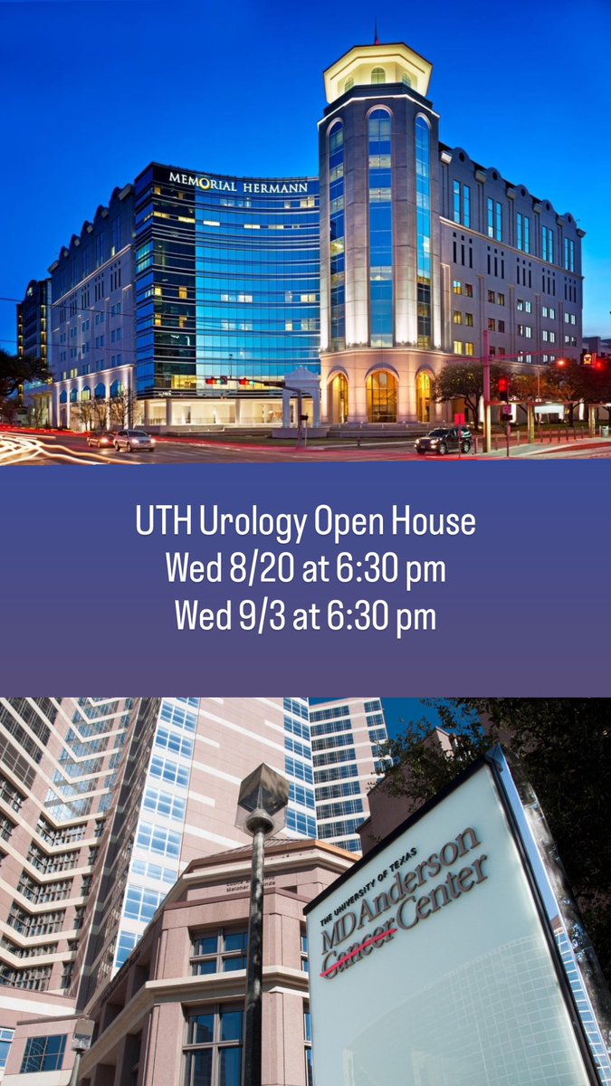 University of Texas Houston Urology (@uthurology) on Twitter photo Join us on 8/20 at 6:30 and 9/3 at 6:30 for our virtual open house. Hear about what makes our program and our people so great 🤩
Sign up link below 👇
forms.gle/ynvvKKH3Kqric6…
<a href="/Uro_Res/">The Urology Applicant ⚕</a> <a href="/Uro_Stream/">UroStream</a> <a href="/UroResidency/">UroResidency</a>
#insidethematch Join us on 8/20 at 6:30 and 9/3 at 6:30 for our virtual open house. Hear about what makes our program and our people so great 🤩
Sign up link below 👇
forms.gle/ynvvKKH3Kqric6…
<a href="/Uro_Res/">The Urology Applicant ⚕</a> <a href="/Uro_Stream/">UroStream</a> <a href="/UroResidency/">UroResidency</a>
#insidethematch
