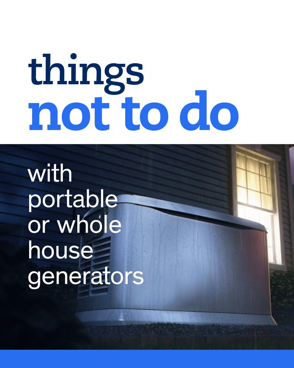 Whole house and portable backup generators can be lifesavers but only when used safely. Check out these safety tips to help prevent serious risks. petro.com/resource-cente…

#GeneratorSafety #BackupPowerTips #StormPrep #CarbonMonoxideAwareness #EmergencyReady #SafePower #HomeSafety