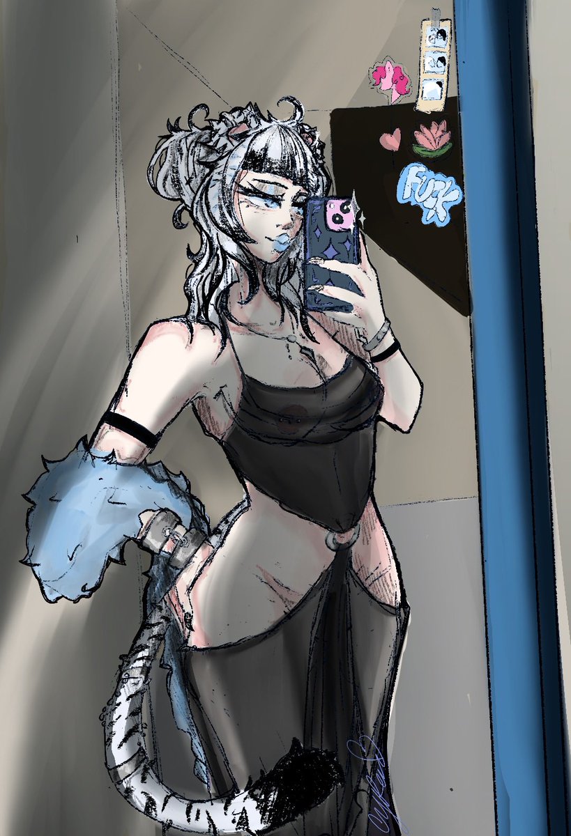 Drew this for fun 💙
Essence color pallete scratching my brain and I love her for that.