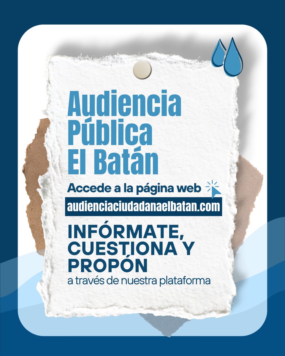 🧐💧¿Qué está pasando con el #SistemaBatán? 
📲Entérate en el sitio web habilitado por los más de 20 organizaciones, redes y colectivos locales que impulsamos la primera #AudienciaPública para democratizar las políticas hídricas en #Querétaro  audienciaciudadanaelbatan.com