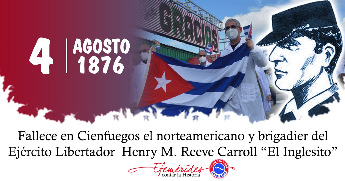 Muere el Ingesito en Yaguaramas, Cienfuegos, se le recuerda por su valentía y arrojo en el combate #Cuba #CubaViveEnSuHistoria
