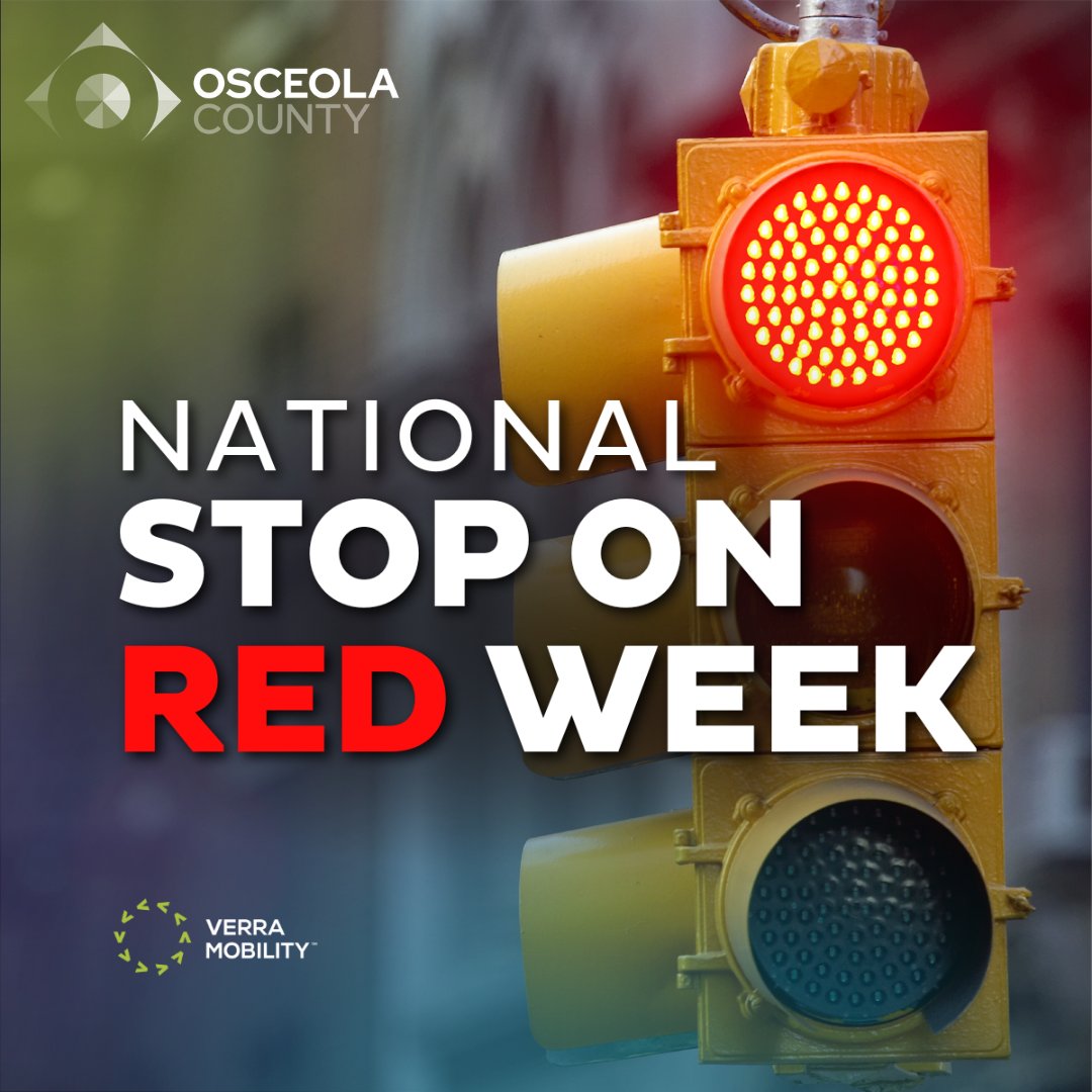 Red lights save lives every day across the United States.

The Osceola County Board of County Commissioners honors National Stop on Red Week the first week of every August, to bring awareness and solutions to this growing issue.

Traffic signals are for the safety of all road