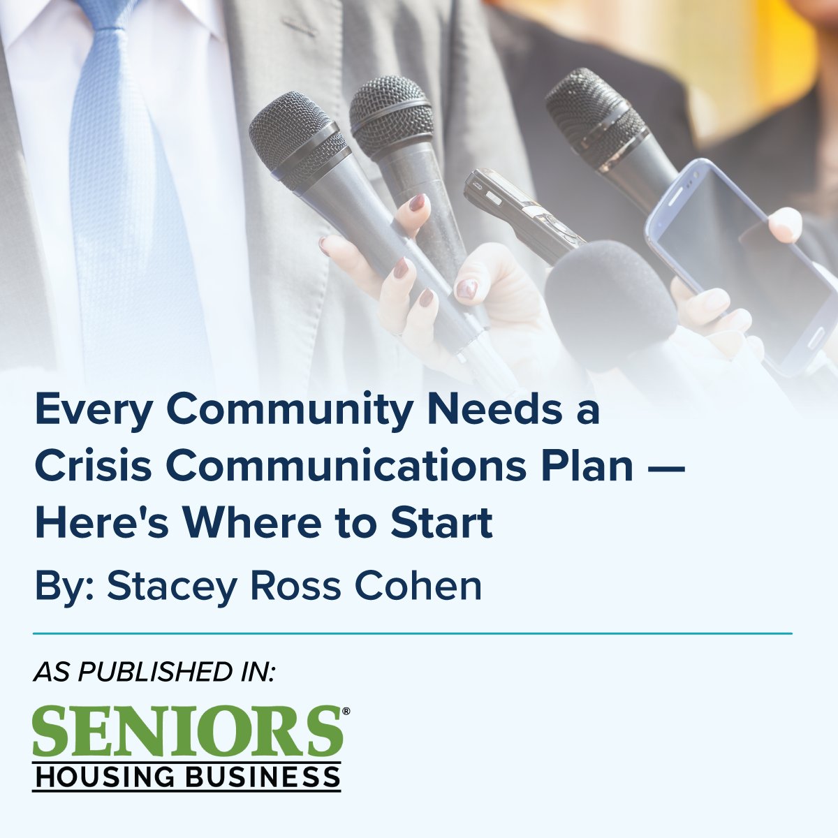 CoCommPR's tweet image. Power outages. Storm damage. In senior living, crises can arise without warning — and clear, consistent communication is critical. Co‑Communications CEO @StaceyRossCohen shares how to build an effective plan that keeps stakeholders informed: tinyurl.com/ywnmk5ad