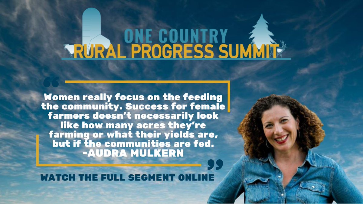 Audra Mulkern joined our Rural Progress Summit last month to talk about her film Women’s Work. Mulkern’s film focuses on women in agriculture, and how the male-centric lens of the industry is incomplete. Watch the full segment here: youtu.be/NDdv1e3ciDM