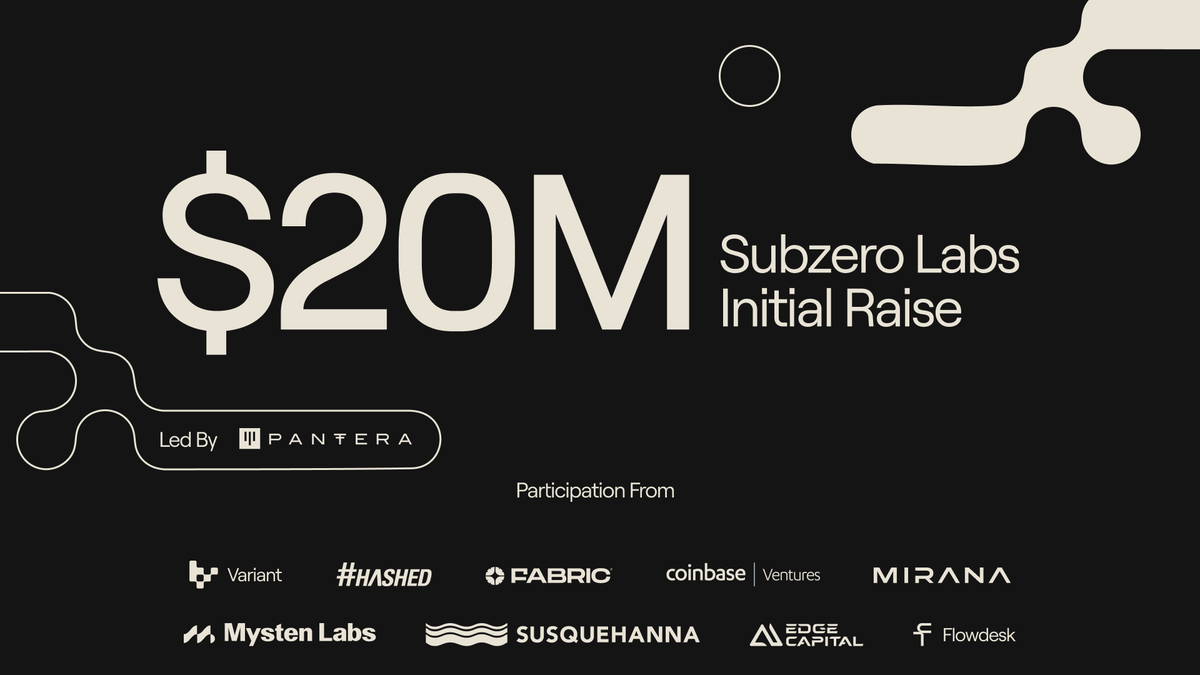 Rialo (@rialohq) on Twitter photo We are happy to announce <a href="/Subzero_Labs/">Subzero Labs</a> has raised an initial round of $20M led by <a href="/PanteraCapital/">Pantera Capital</a> to build <a href="/RialoHQ/">Rialo</a>, the first Real World blockchain network.
We’re proud to have the backing of other blockchain pioneers, including <a href="/variantfund/">Variant</a>, <a href="/hashed_official/">#Hashed</a>, <a href="/fabric_vc/">Fabric Ventures</a>, We are happy to announce <a href="/Subzero_Labs/">Subzero Labs</a> has raised an initial round of $20M led by <a href="/PanteraCapital/">Pantera Capital</a> to build <a href="/RialoHQ/">Rialo</a>, the first Real World blockchain network.
We’re proud to have the backing of other blockchain pioneers, including <a href="/variantfund/">Variant</a>, <a href="/hashed_official/">#Hashed</a>, <a href="/fabric_vc/">Fabric Ventures</a>,