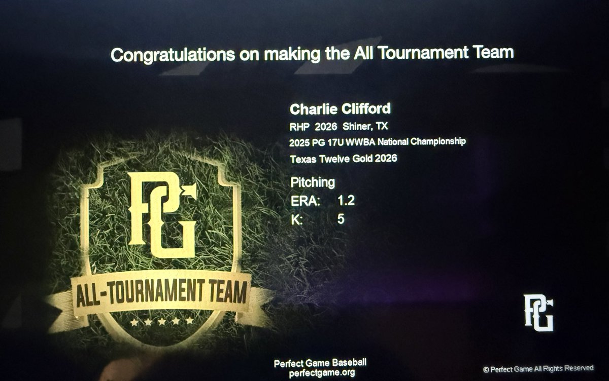 Thankful for making the All-Tournament team during the WWBA in Atlanta!
