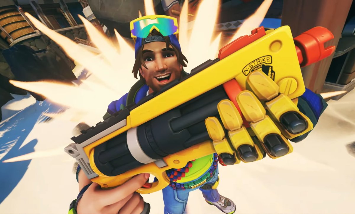 OverwatchNaeri's tweet image. Overwatch 2 x Nerf Collaboration New Weapon Skins Revealed

✨Nerf Weapon Skins
Baptiste, Genji, Hanzo, Mei, Soldier: 76, Tracer