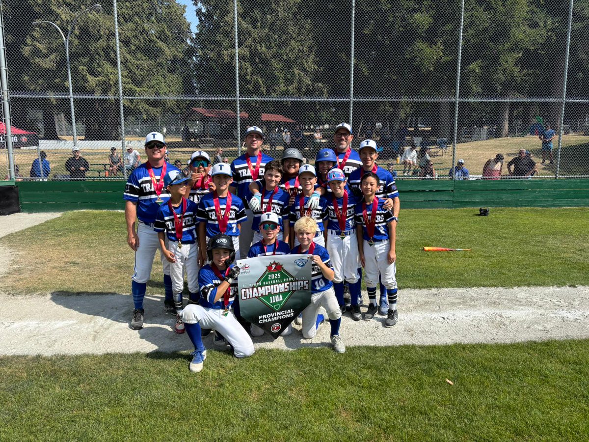 The 2025 11U A Provincial Champs, North Langley Trappers.  Well deserved.