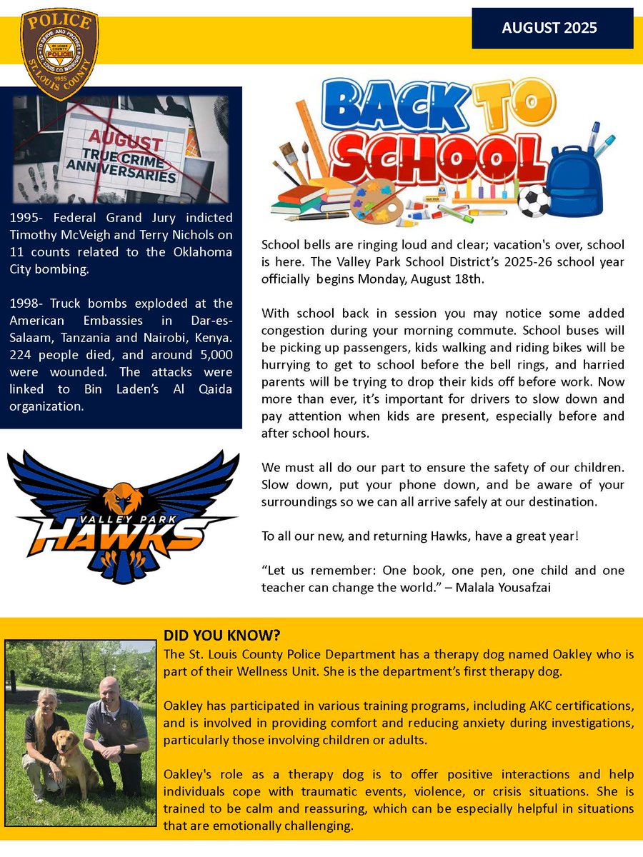 St. Louis County Police Valley Park Detail August 2025 Newsletter
valleyparkmo.org/home/news/st-l…