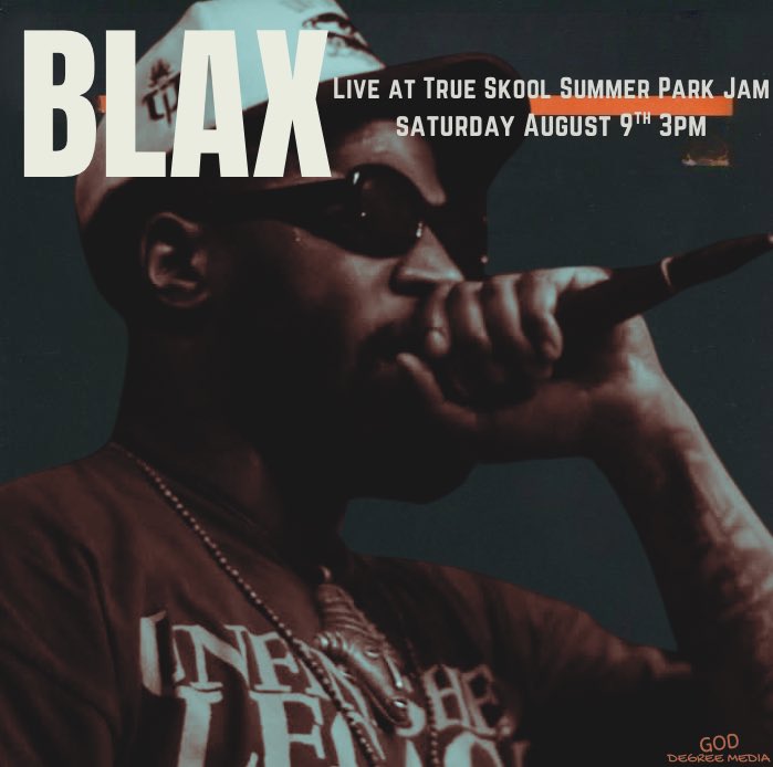 I’m live in my city this weekend for the Summer Park Jam. 

S/o to <a href="/TRUESKOOL414/">TRUE Skool</a> info below. 

Go spin my two latest new records asap!

BLAX - Young Little Ghetto Boy prod by 4AR  @ shorturl.at/CrU15

BLAX - Take a Picture prod by Bucky Luger @ shorturl.at/ij9bQ