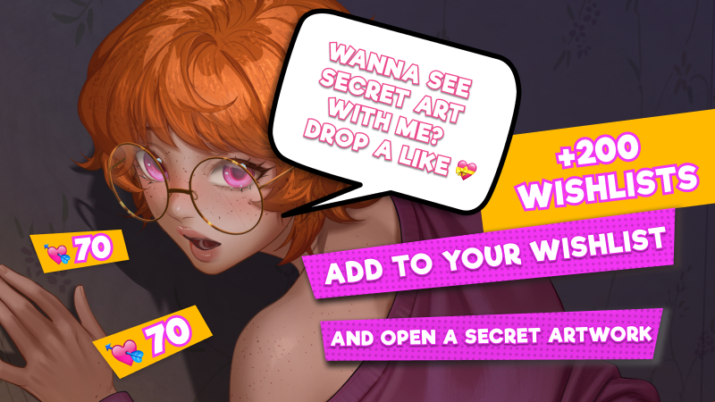 Let’s hit 70 likes and 200+ wishlists to unlock secret art with Vi! 😍

Prove you’re ready to see all the charms of the cutest roommate! ❤️‍🔥👇
store.steampowered.com/app/3679360/He…

#hentai #hentaiart
