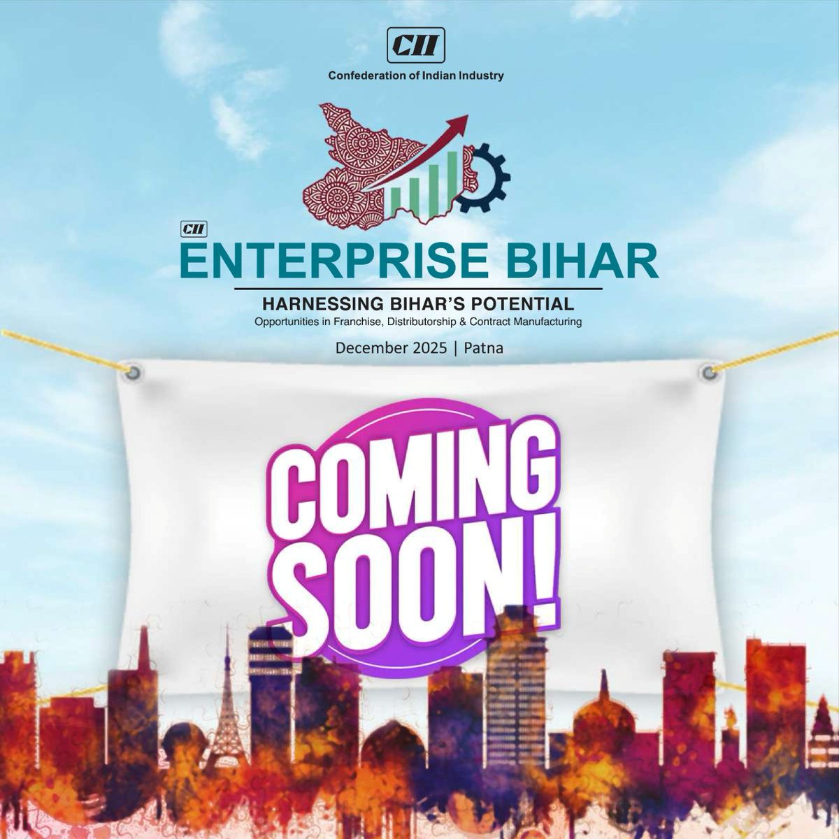 CII Eastern Region (@cii4er) on Twitter photo ๐ ๐๐ผ๐บ๐ถ๐ป๐ด ๐ฆ๐ผ๐ผ๐ป โ ๐๐ป๐๐ฒ๐ฟ๐ฝ๐ฟ๐ถ๐๐ฒ ๐๐ถ๐ต๐ฎ๐ฟ ๐ฎ๐ฌ๐ฎ๐ฑ
Get ready for Enterprise Bihar, this December 2025 โ a unique platform designed to connect national & regional brands seeking expansion in Bihar with local entrepreneurs and investors.
๐ผ Unlock opportunities ๐ ๐๐ผ๐บ๐ถ๐ป๐ด ๐ฆ๐ผ๐ผ๐ป โ ๐๐ป๐๐ฒ๐ฟ๐ฝ๐ฟ๐ถ๐๐ฒ ๐๐ถ๐ต๐ฎ๐ฟ ๐ฎ๐ฌ๐ฎ๐ฑ
Get ready for Enterprise Bihar, this December 2025 โ a unique platform designed to connect national & regional brands seeking expansion in Bihar with local entrepreneurs and investors.
๐ผ Unlock opportunities