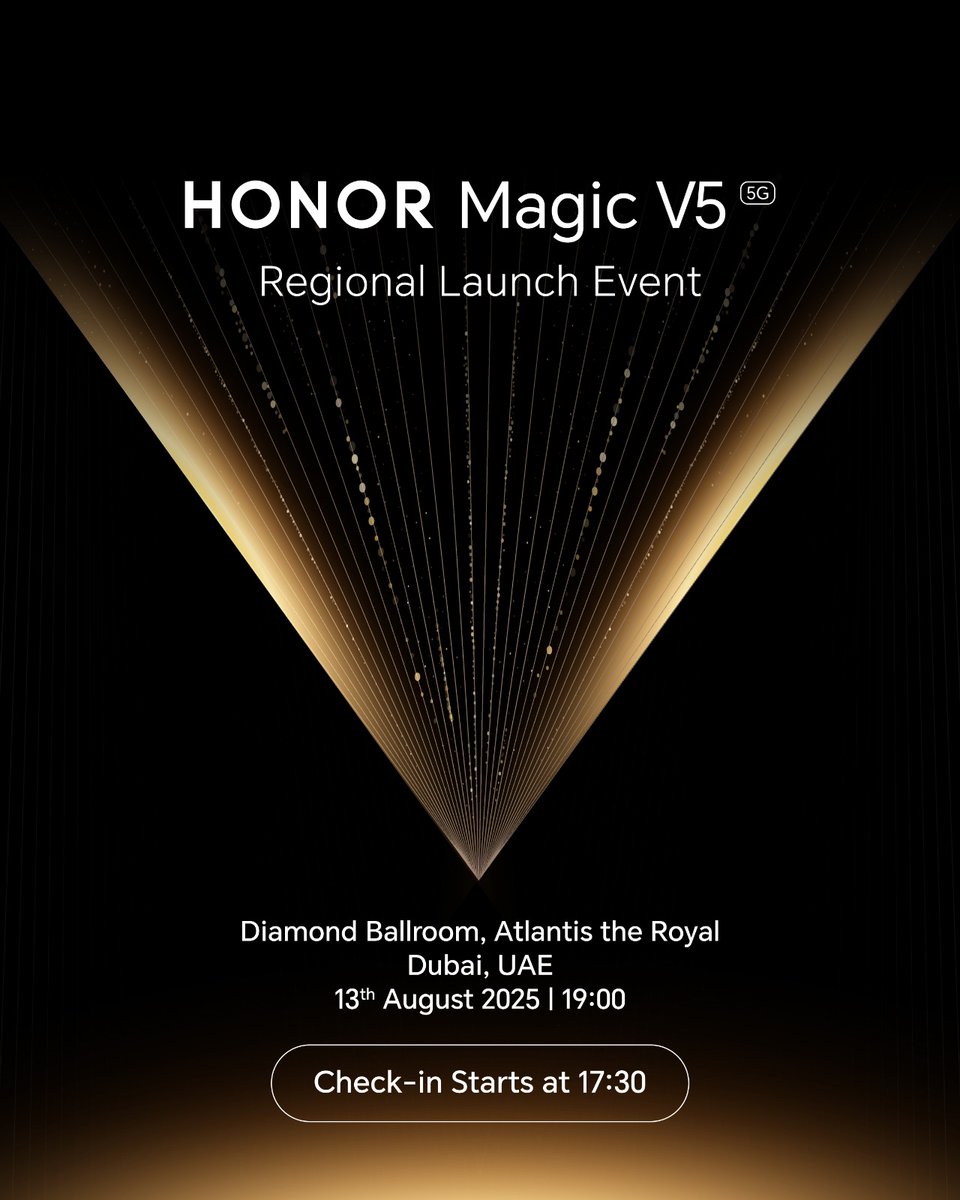 وصلتني دعوة هونر لمؤتمرهم القادم وإطلاق هاتف #HONORMagicV5 يوم 13 أغسطس إن شاء الله 😍🤍