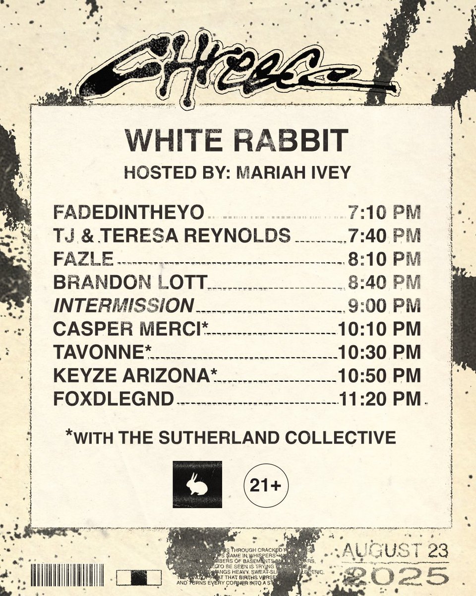 VENUE SCHEDULE IS HERE!!!!