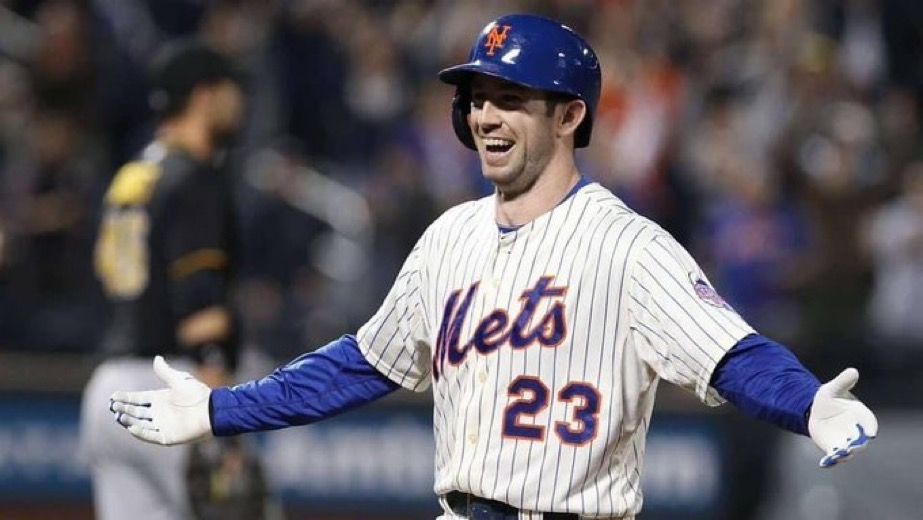 August 4, 2012: Mike Baxter sets a team record and ties a National League mark when he walks five times in a nine-inning game in the Mets' 6-2 win over <a href="/Padres/">San Diego Padres</a>. Only five of the 25 pitches thrown to Baxter were strikes. #LGM