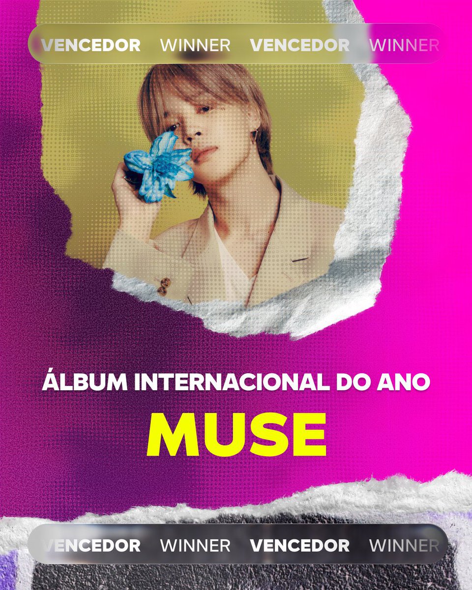 WORLDMUSICAWARD's tweet photo. #JIMIN wins 'International Album of the Year' for #MUSE at the #SECAwards2025 Brazil! 💪🇧🇷🏆🌏💿2⃣0⃣2⃣5⃣ 🔥👑💜

MUSE  ALBUM INTERNACIONAL DO ANO https://t.co/n1aheCh9zQ