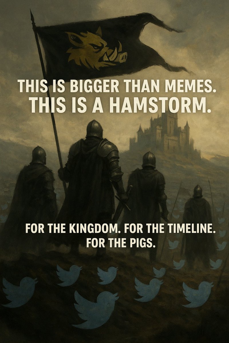 Operation HAMstorm is LIVE⚡️
We’re not waiting for heroes,we ARE the meme warriors of $BONKinHAM 🐗🔥. Forget peace,We’re flooding feeds with chaos,giggles &amp; HAM-fueled glory💥.Long live the peace.Long live the pigs.Long live the HAMstorm 👑🐖
#OperationHAMstorm #SHILL_THE_HAM