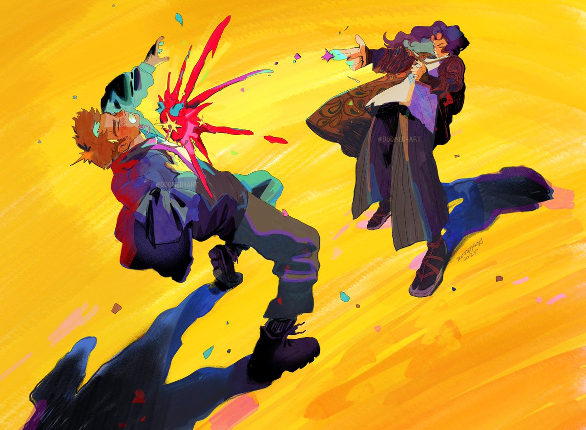 Shot thru the heart! 💙🔫
Artfight for @/solarwreathe (artfight)