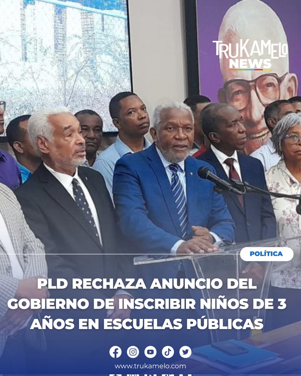 El PLD, calificó este lunes como un “insulto” a la población el anuncio del gobierno que a partir del próximo año escolar 2025-2026, que inicia el 25 de agosto, las escuelas públicas del país recibirán estudiantes desde los 3 años de edad.
trukamelo.net/pld-rechaza-an…
#PLD
