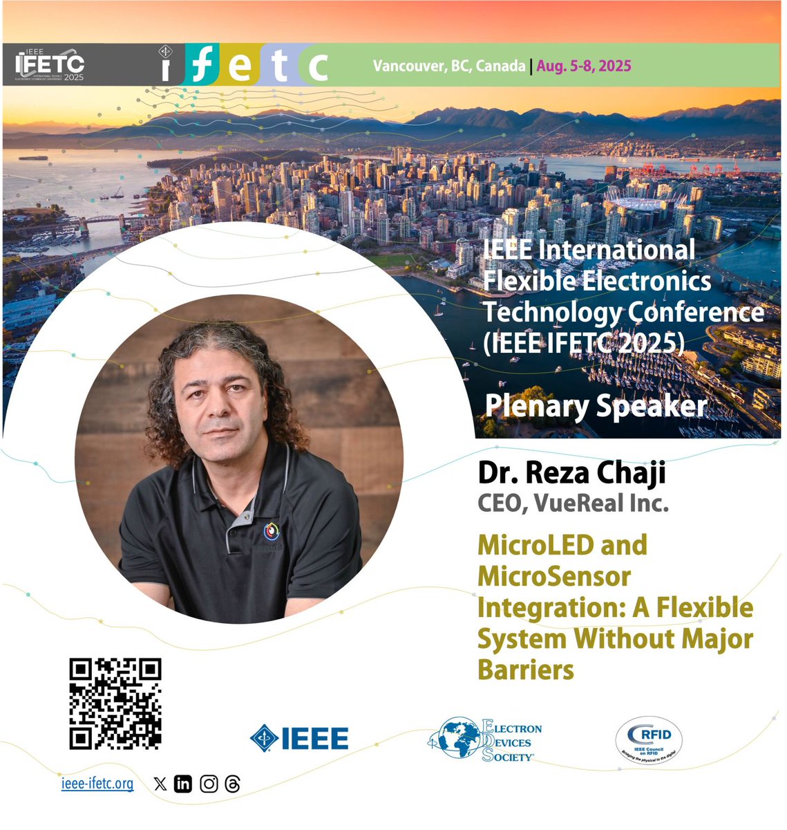 This week: Don't miss our CEO <a href="/rzchaji/">reza</a> speaking at <a href="/ieee_ifetc/">IEEE IFETC</a> 2025!

His session will explore advances in #microLEDs and micro sensors that power displays, automotive interiors, &amp; medical diagnostics.

Connect with us to see how our RDKs can accelerate your development process.