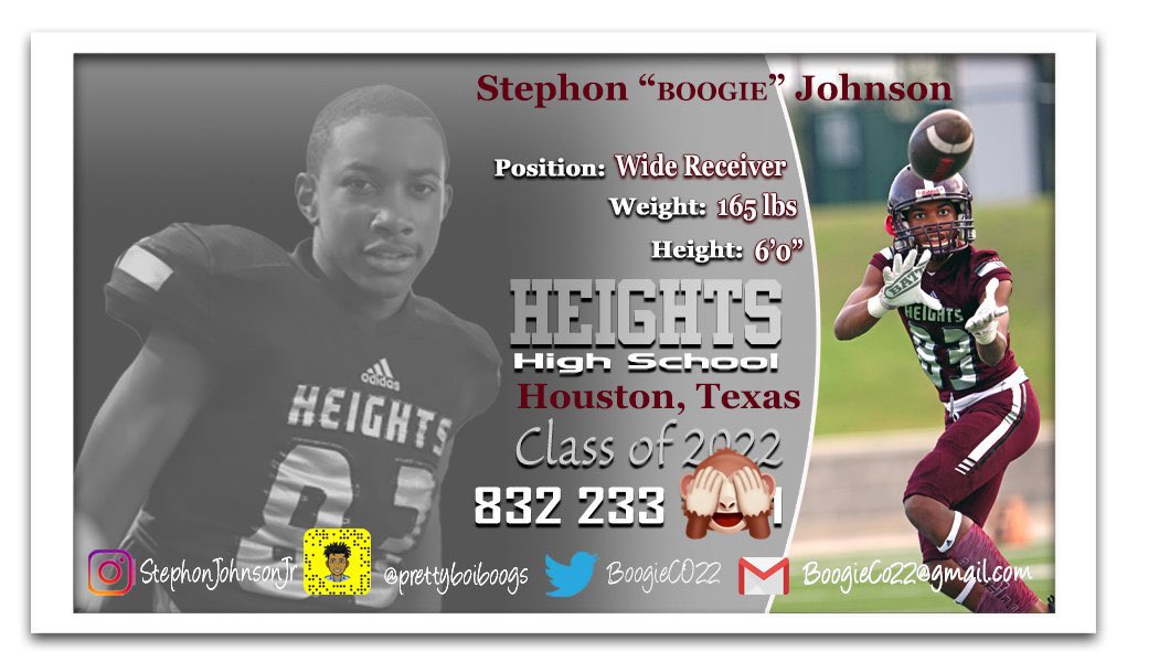 Athletes make you a business card to give to coaches. Here’s a template I used years ago for Boogie. #Recruiting101