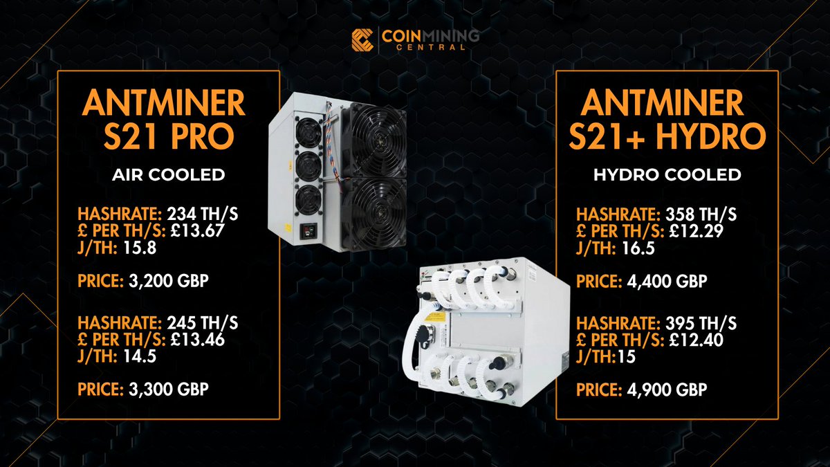💨💧2 Cooling Methods. 1 Mission: Maximum Bitcoin Output! The ANTMINER S21  lineup includes both air-cooled and hydro-cooled systems. ✓ Next-Gen 5nm  Chips ✓ Efficiency + High Hashrates ✓ Industrial-Grade Design Explore the