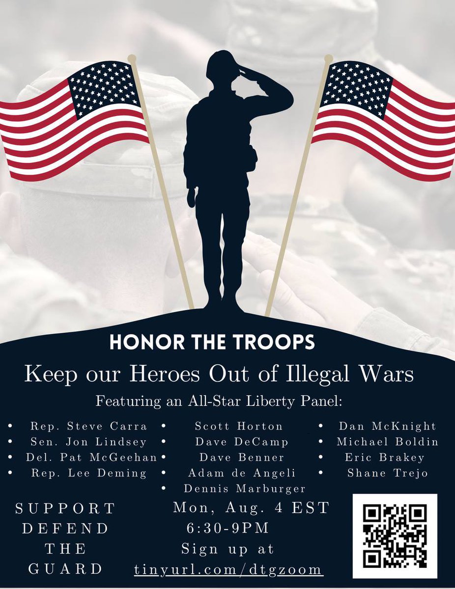 Dave DeCamp (@decampdave) on Twitter photo Doing a panel tonight on Defend the Guard with some very fine people <a href="/DanMcKnight30/">Dan McKnight</a> <a href="/dbenner83/">Dave Benner, Nemesis of Neocons</a> <a href="/michaelboldin/">MichaelBoldin</a> <a href="/DennisMarburge1/">Dennis Marburger 🌹</a> <a href="/EricBrakey/">Eric Brakey 🌲🦔</a> <a href="/scotthortonshow/">Scott Horton</a> Doing a panel tonight on Defend the Guard with some very fine people <a href="/DanMcKnight30/">Dan McKnight</a> <a href="/dbenner83/">Dave Benner, Nemesis of Neocons</a> <a href="/michaelboldin/">MichaelBoldin</a> <a href="/DennisMarburge1/">Dennis Marburger 🌹</a> <a href="/EricBrakey/">Eric Brakey 🌲🦔</a> <a href="/scotthortonshow/">Scott Horton</a>