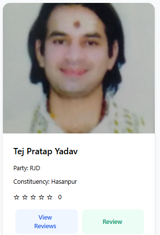 _wekend's tweet photo. On Wekend, you can write a public review and give a star rating directly on your MLA's profile. It's like Glassdoor, but for politicians.#BiharElections #BiharPolitics #Patna #Gaya #NitishKumar #TejashwiYadav #CivicTech https://t.co/OaMWCH2QI0