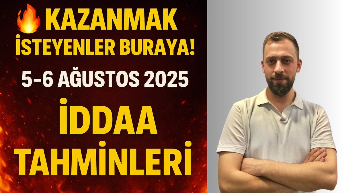 🎥 5-6 AĞUSTOS SALI VE ÇARŞAMBA İDDAA ANALİZLERİ YAYINDA!

👍Videoyu beğenmeyi, Görüşlerini yorumlara yazmayı, Kanalımıza abone olup bildirimleri açmayı unutma!
🎥youtu.be/GOd0grZ6l3c

#iddaa #iddaatahminleri #galatasaray #fenerbahçe #trabzonspor #besiktaş #kesfet #kesfetteyiz