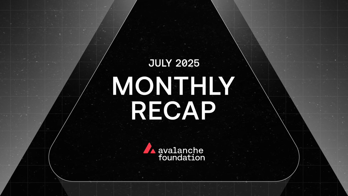 Avalanche Foundation ๐บ (@avalanchefdn) on Twitter photo The Avalanche ecosystem continues to accelerate ๐บ
Hereโs a look back at July - highlighting key moments across the ecosystem, grant programs, and network-wide growth ๐
Across the Ecosystem ๐
๐บ <a href="/Visa/">Visa</a> is using Avalanche for onchain settlement
๐บ <a href="/blockticity/">Blockticity แดธยน</a> launched its The Avalanche ecosystem continues to accelerate ๐บ
Hereโs a look back at July - highlighting key moments across the ecosystem, grant programs, and network-wide growth ๐
Across the Ecosystem ๐
๐บ <a href="/Visa/">Visa</a> is using Avalanche for onchain settlement
๐บ <a href="/blockticity/">Blockticity แดธยน</a> launched its