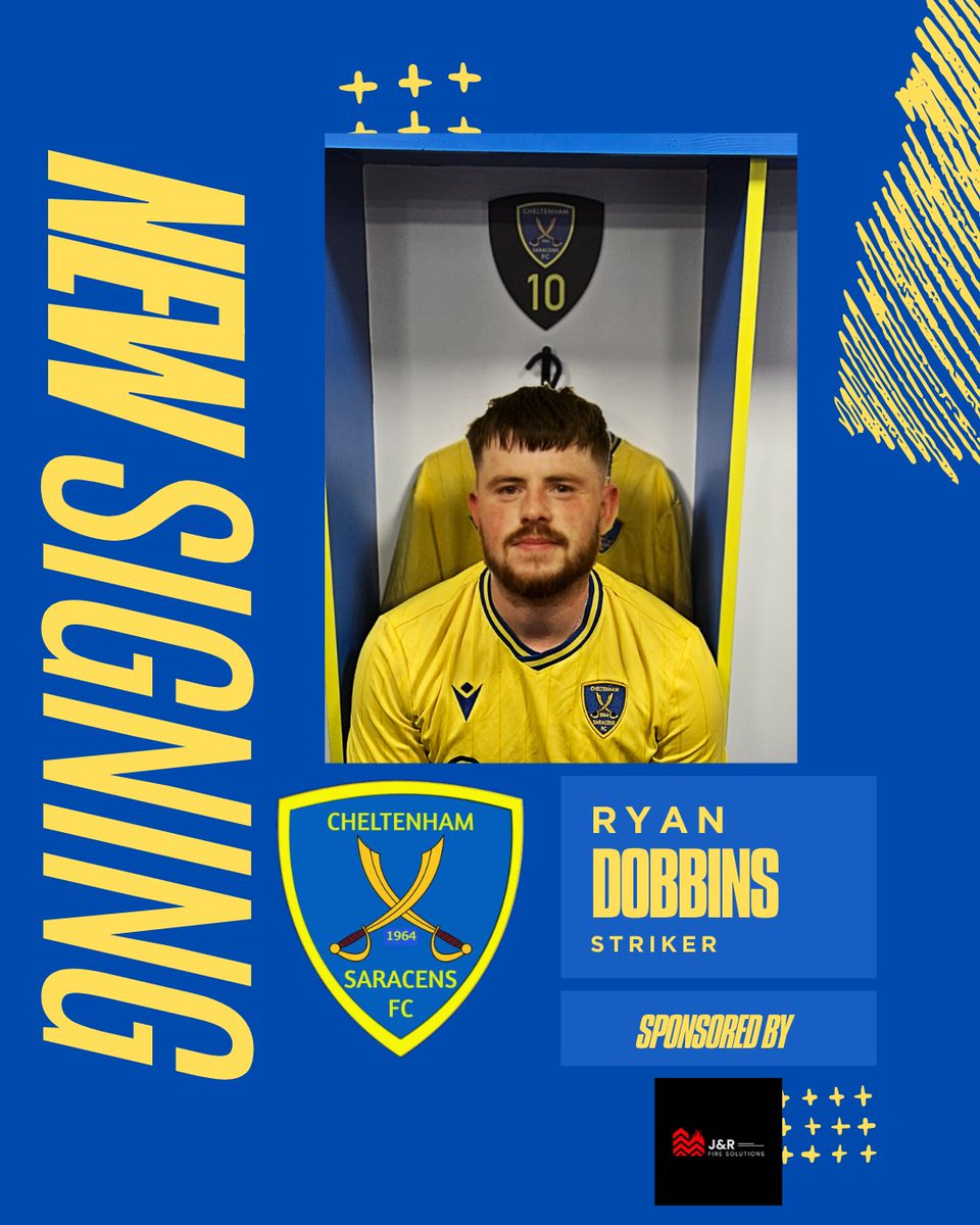 Cheltenham Saracens FC (@saracensfc) on Twitter photo Last piece of housekeeping from Saturday's win.
Man of the Match went to striker <a href="/RYAN_DOBBINS94/">RYAN_DOBBINS</a> who lead the line brilliantly, worked his socks off and scored 2 goals on his return to the club.
Dobbers is sponsored Jones & Robertson Property Services LTD Last piece of housekeeping from Saturday's win.
Man of the Match went to striker <a href="/RYAN_DOBBINS94/">RYAN_DOBBINS</a> who lead the line brilliantly, worked his socks off and scored 2 goals on his return to the club.
Dobbers is sponsored Jones & Robertson Property Services LTD