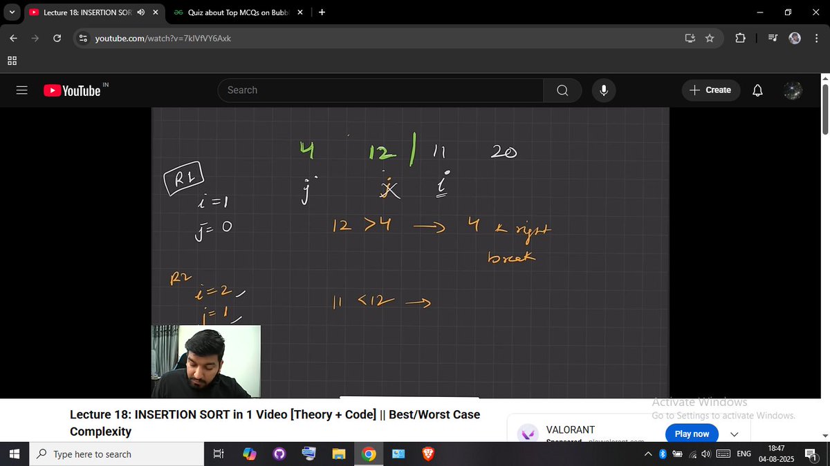 flu_tist's tweet image. 📅 Day 12 of Learning DSA
Today was all about making things... sorted! 😄
🧠 Learned:
🔸 Selection Sort
🔸 Bubble Sort
🔸 Insertion Sort
🧪 Practiced with a bunch of sorting questions also...
On to the next!
#100DaysOfCode #DSA #SortingAlgorithms #CodingJourney #Day12
